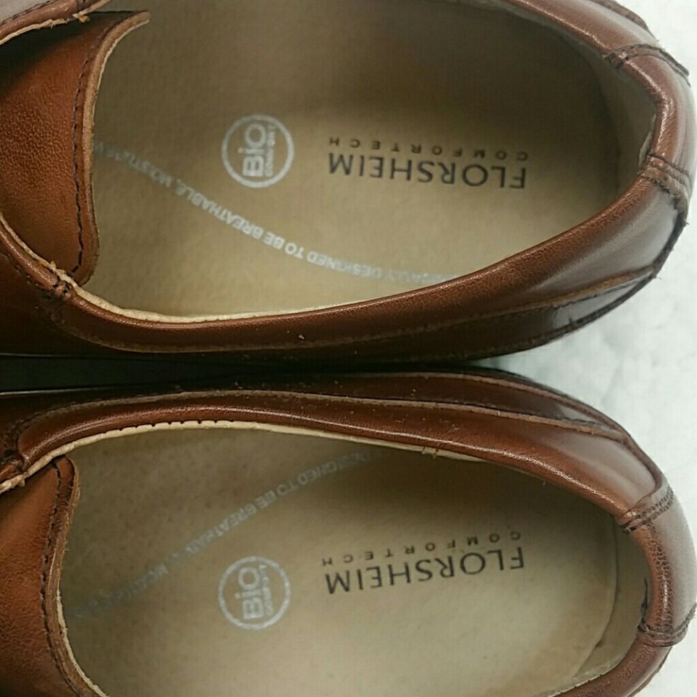 Florsheim Oxford Brown Leather Dress Shoes size 10 3E - Picture 6 of 8